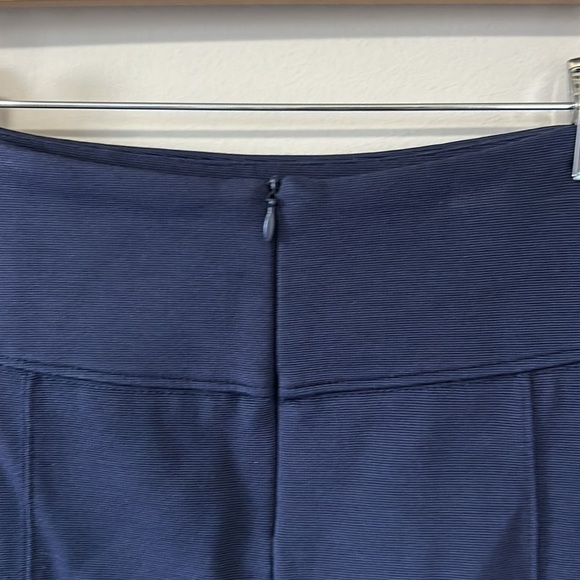 Anthropologie Maeve Piqué Mini Skirt Navy Pockets Zipper Size XSmall - Picture 6 of 10